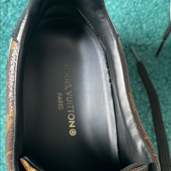 Louis Vuitton Black and Brown Monogram Sneakers - Picture 5 of 8
